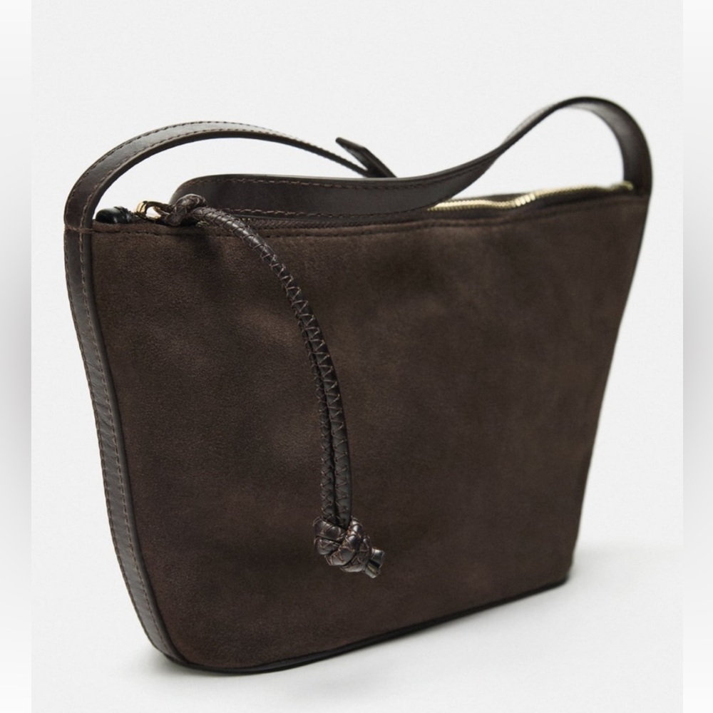 SPLIT LEATHER SHOULDER BAG (NWT)